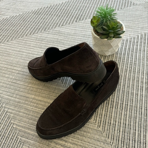 Paul Green Ariana BROWN Suede Leather Slip On Loafer Platform Shoes 9.5 - Picture 8 of 17